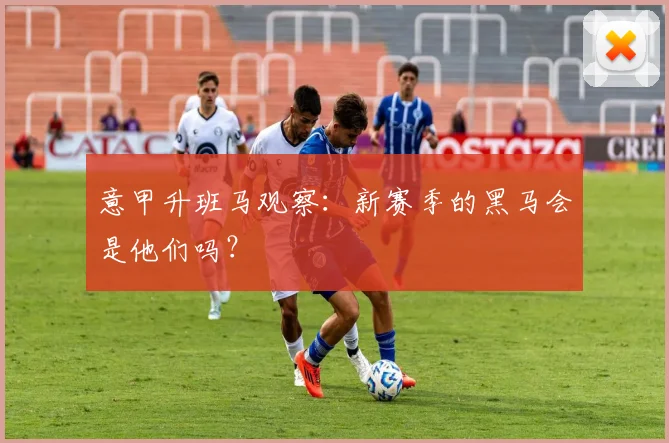 意甲升班马观察：新赛季的黑马会是他们吗？